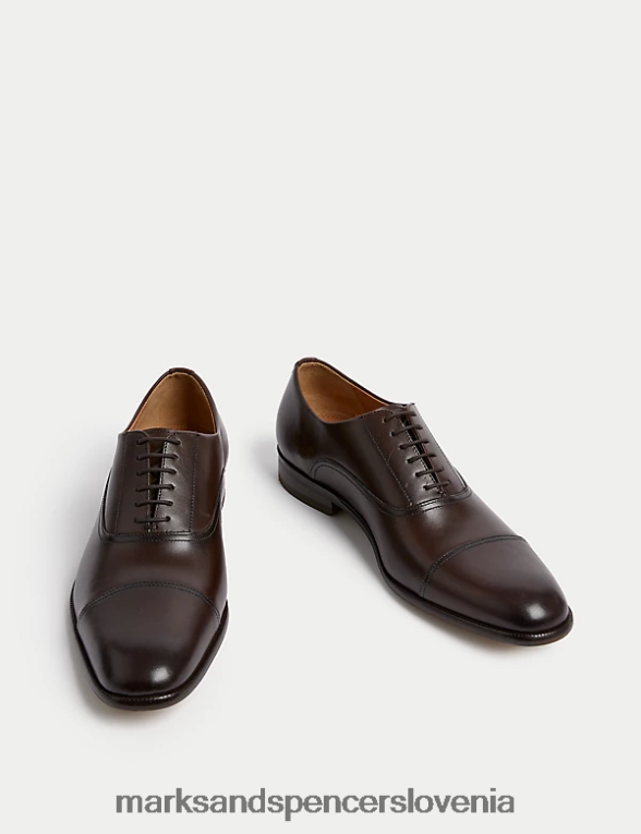 usnjeni oxford čevlji rjav Marks & Spencer obutev moški 6T8F6X6140