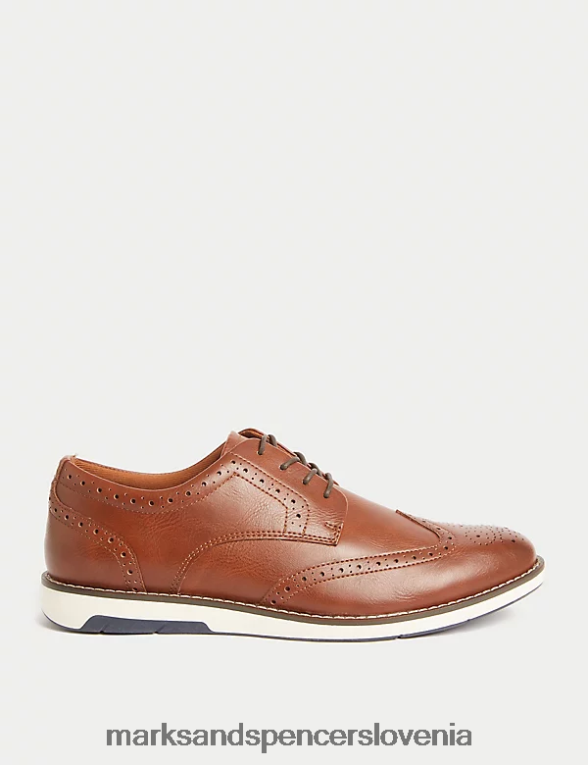brogi rjav Marks & Spencer obutev moški 6T8F6X6715