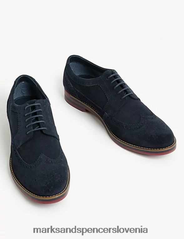 semiša brogues mornarica Marks & Spencer obutev moški 6T8F6X5828