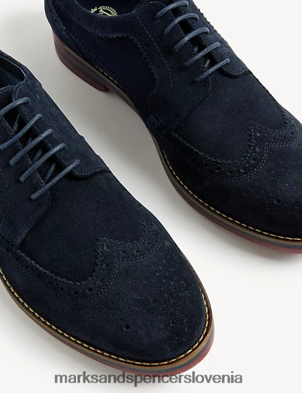 semiša brogues mornarica Marks & Spencer obutev moški 6T8F6X5828