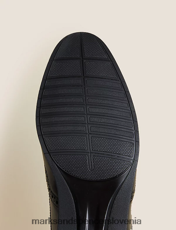 usnjene brogue airflex širokega kroja Črna Marks & Spencer obutev moški 6T8F6X6060