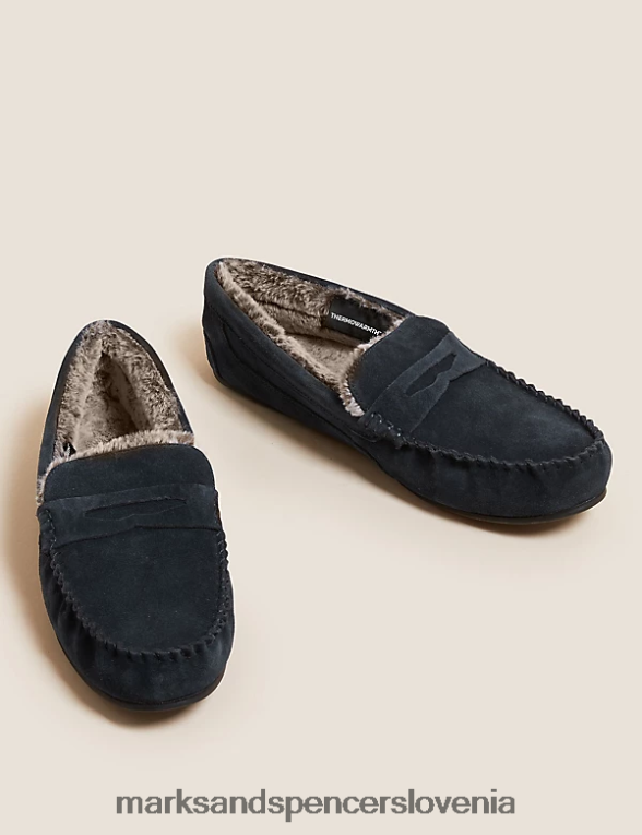 copati iz semiša s freshfeet mornarica Marks & Spencer obutev moški 6T8F6X7056