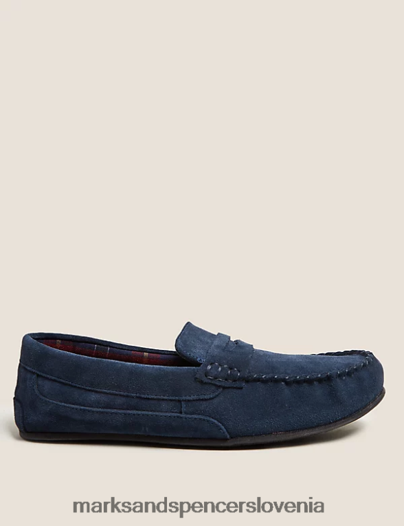 copati iz semiša s freshfeet mornarica Marks & Spencer obutev moški 6T8F6X7347