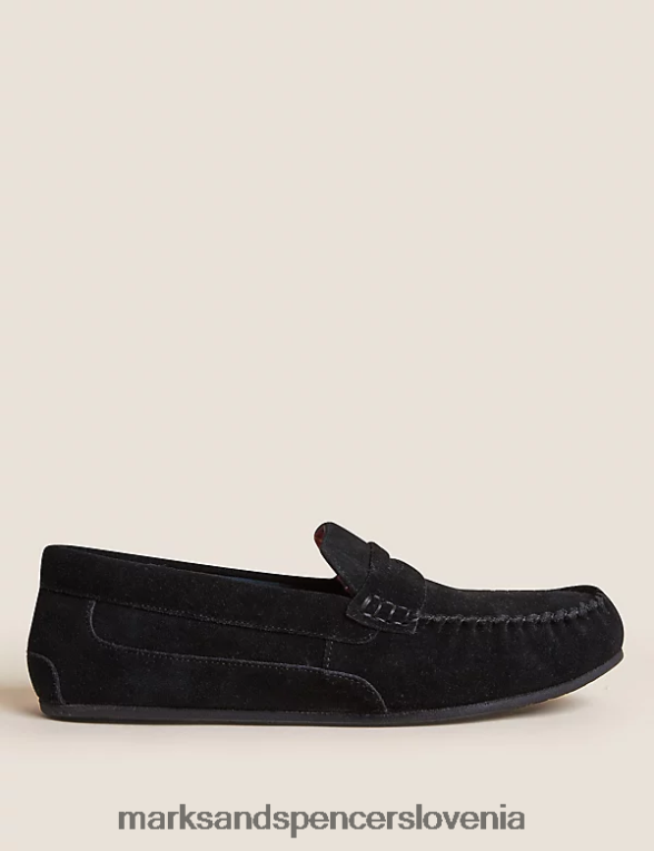 copati iz semiša s freshfeet Črna Marks & Spencer obutev moški 6T8F6X7349