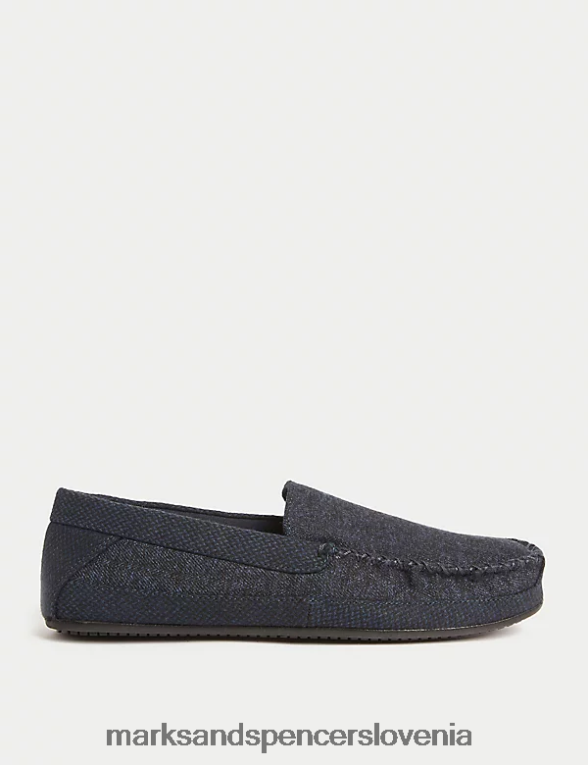 mokasin copati mornarica Marks & Spencer obutev moški 6T8F6X6196