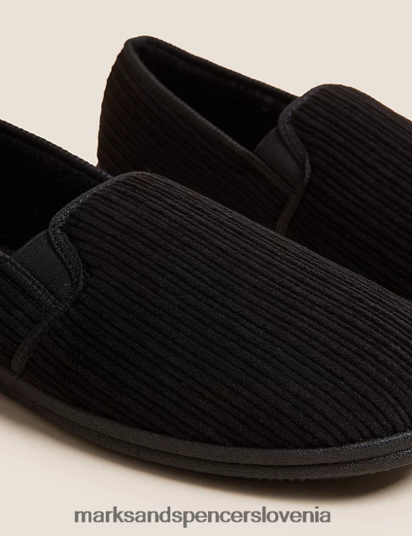 velvet copati s freshfeet Črna Marks & Spencer obutev moški 6T8F6X6383