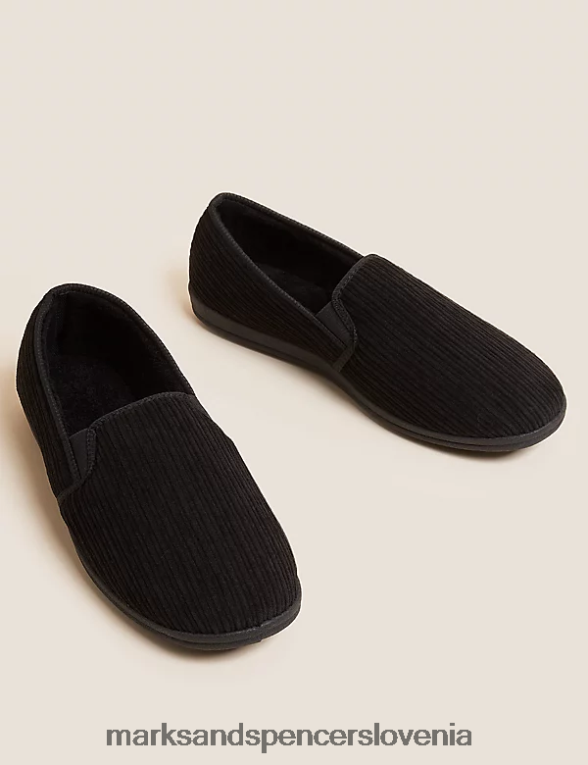 velvet copati s freshfeet Črna Marks & Spencer obutev moški 6T8F6X6383