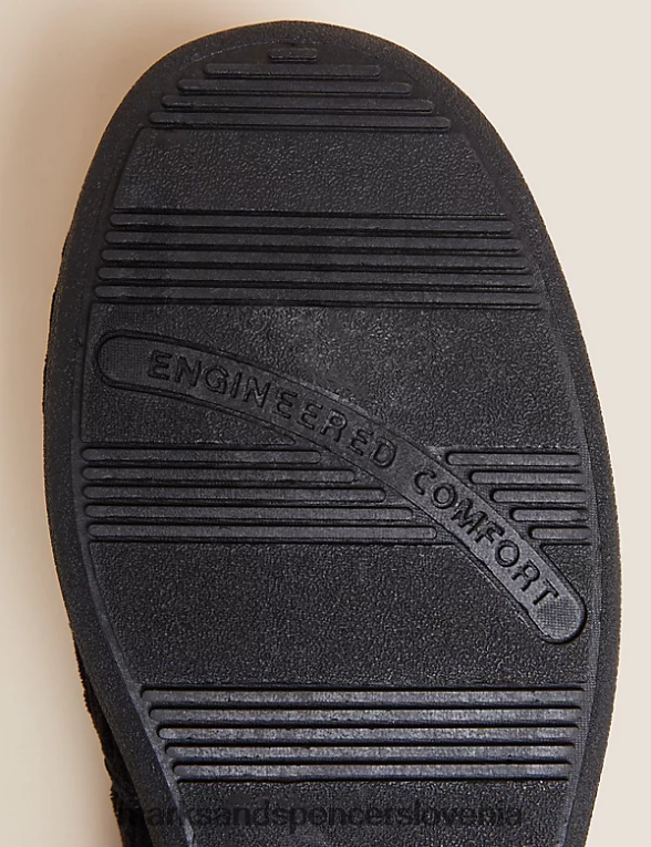velvet copati s freshfeet Črna Marks & Spencer obutev moški 6T8F6X6383