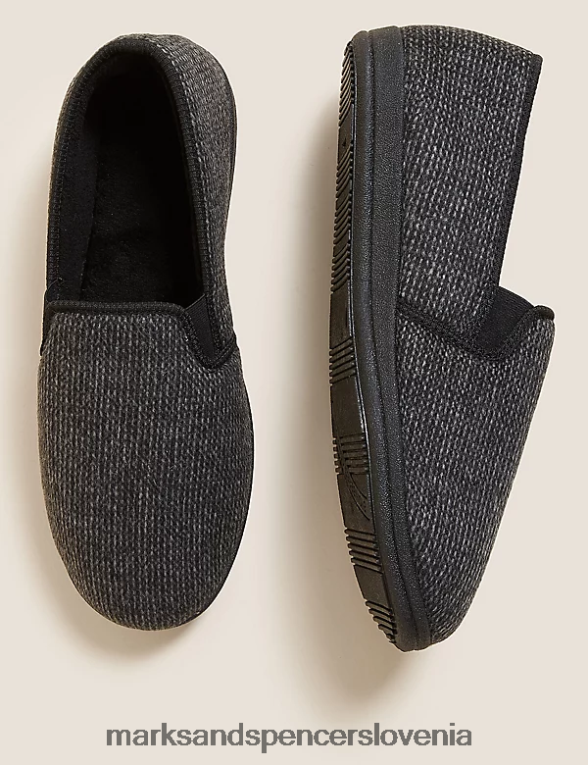 vzorčni copati s freshfeet temno siva Marks & Spencer obutev moški 6T8F6X6357