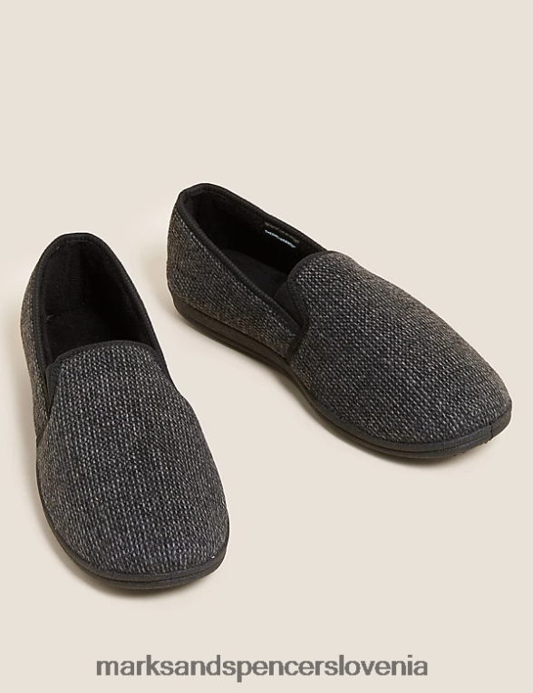 vzorčni copati s freshfeet temno siva Marks & Spencer obutev moški 6T8F6X6357