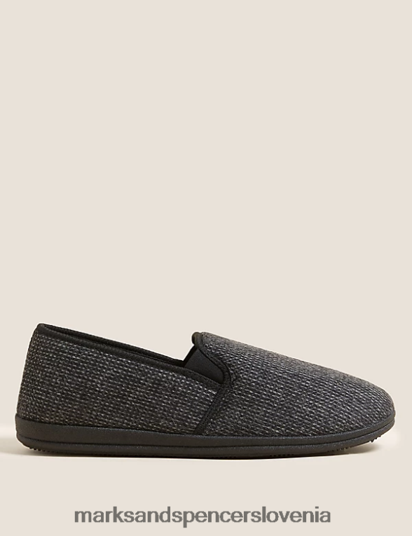 vzorčni copati s freshfeet temno siva Marks & Spencer obutev moški 6T8F6X6357