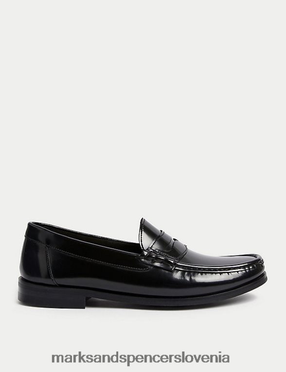 hunslet penny loafer Črna Marks & Spencer obutev moški 6T8F6X5389