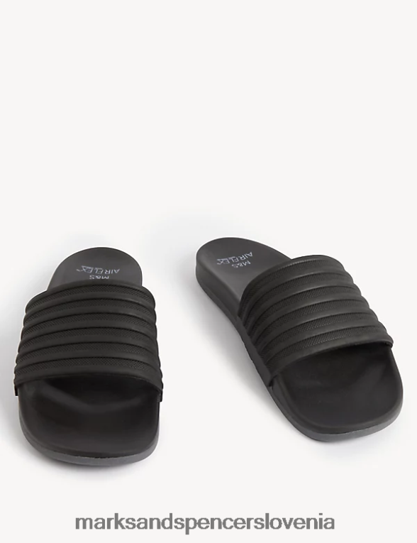 airflex črtasti drsniki črna mešanica Marks & Spencer obutev moški 6T8F6X5424