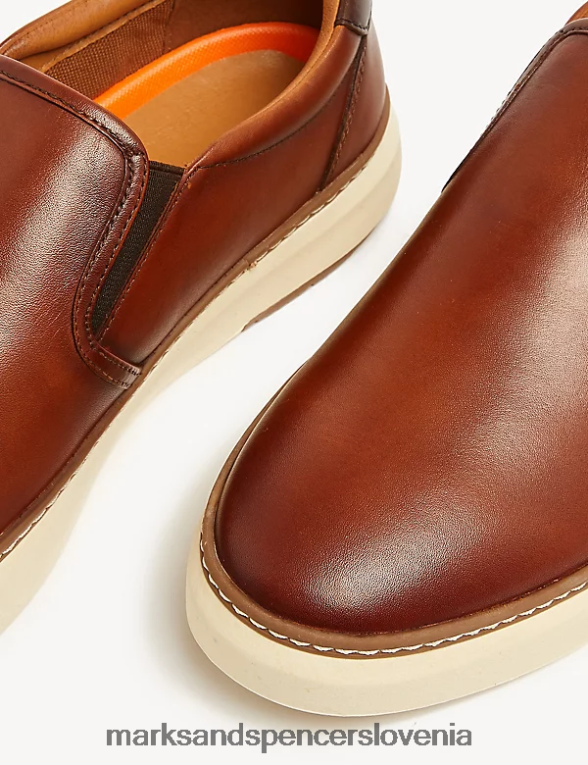 Airflex usnjeni copati slip-on porjavelost Marks & Spencer obutev moški 6T8F6X6835