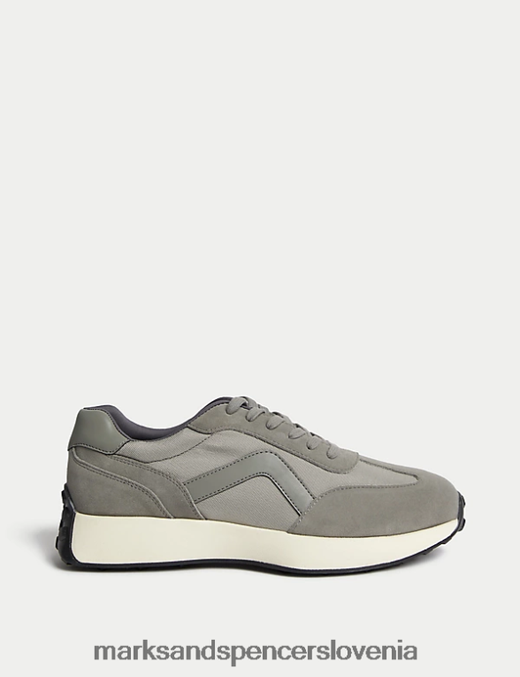 copati na vezalke s freshfeet siva Marks & Spencer obutev moški 6T8F6X7022