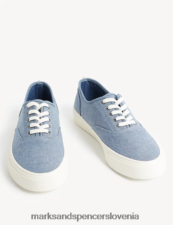 platnene copate na vezalke chambray Marks & Spencer obutev moški 6T8F6X6064