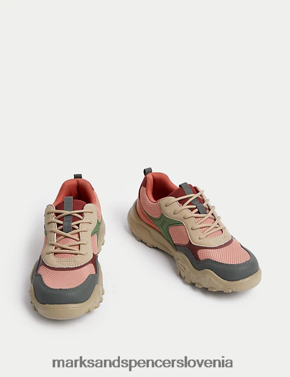 Freshfeet copati color block roza mešanica Marks & Spencer obutev otroci 6T8F6X9283