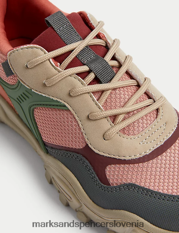 Freshfeet copati color block roza mešanica Marks & Spencer obutev otroci 6T8F6X9283