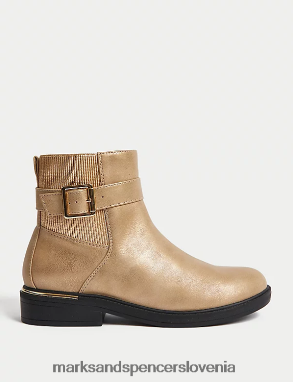 Freshfeet gležnjarji zlato Marks & Spencer obutev otroci 6T8F6X9045