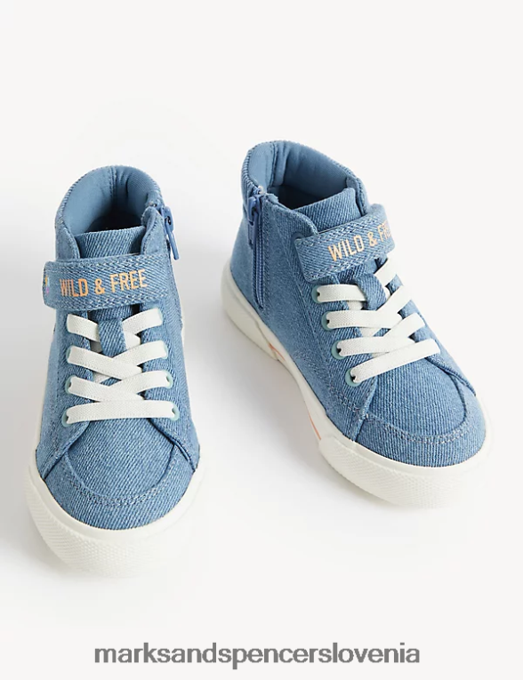 Freshfeet visoke majice samorog denim Marks & Spencer obutev otroci 6T8F6X8983