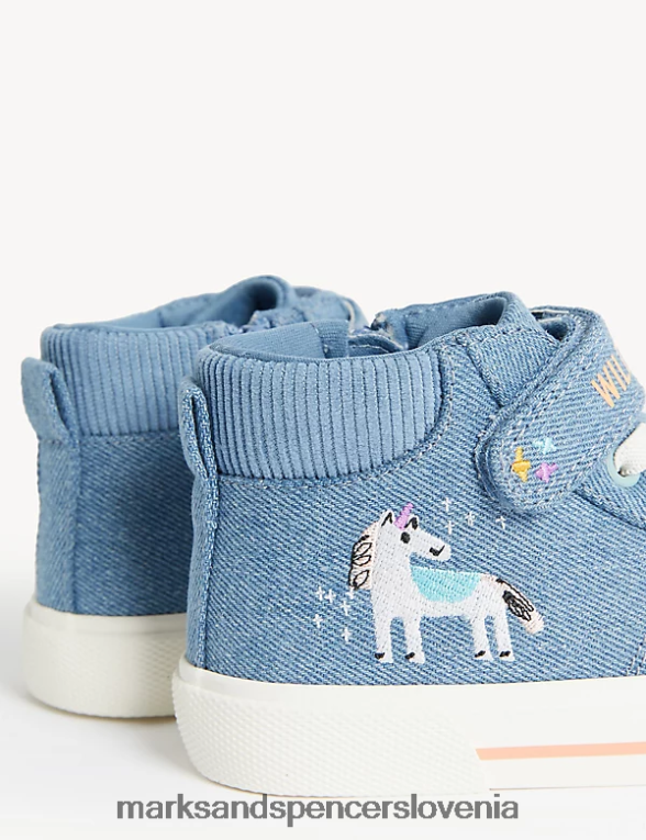 Freshfeet visoke majice samorog denim Marks & Spencer obutev otroci 6T8F6X8983