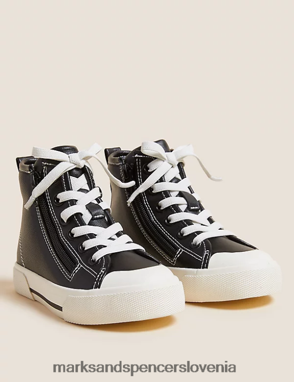 Freshfeet visoke majice z zadrgo črna mešanica Marks & Spencer obutev otroci 6T8F6X8435