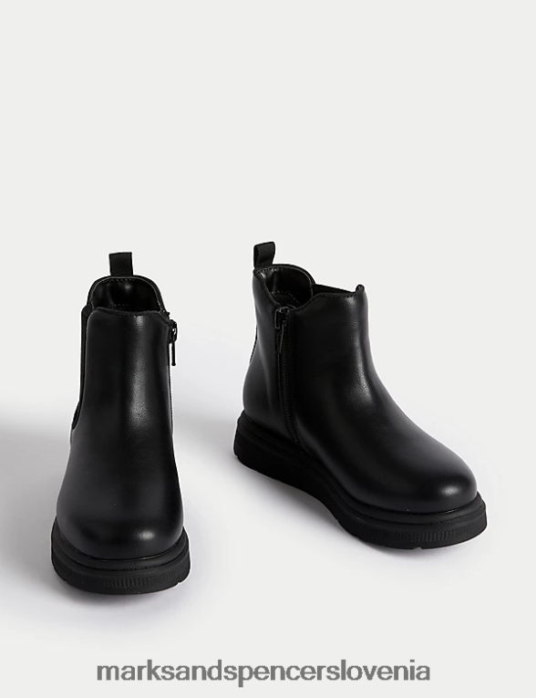 chelsea škornji freshfeet Črna Marks & Spencer obutev otroci 6T8F6X9208
