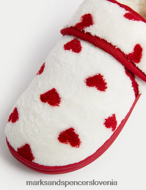 copati heart riptape bela/rdeča Marks & Spencer obutev otroci 6T8F6X9849