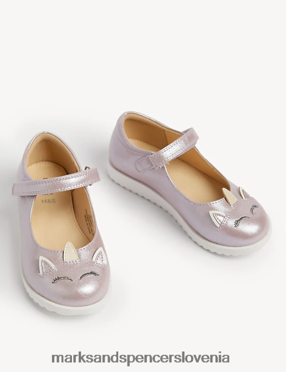 čevlji mary jane unicorn riptape lila Marks & Spencer obutev otroci 6T8F6X9165