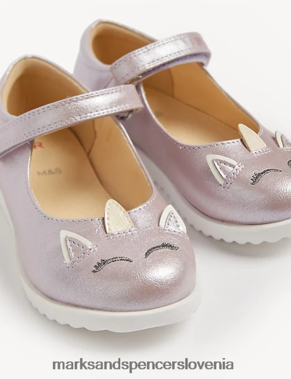 čevlji mary jane unicorn riptape lila Marks & Spencer obutev otroci 6T8F6X9165