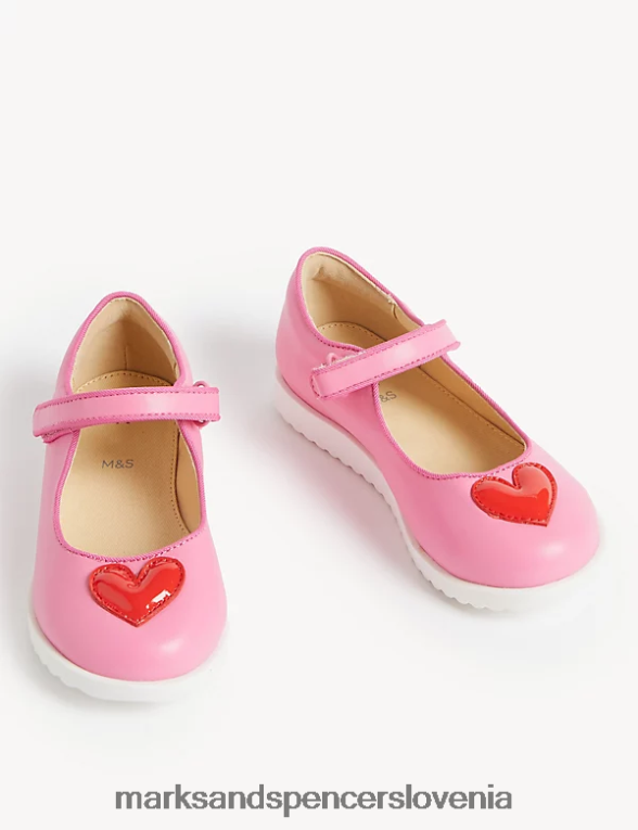 čevlji riptape heart mary jane roza Marks & Spencer obutev otroci 6T8F6X9796