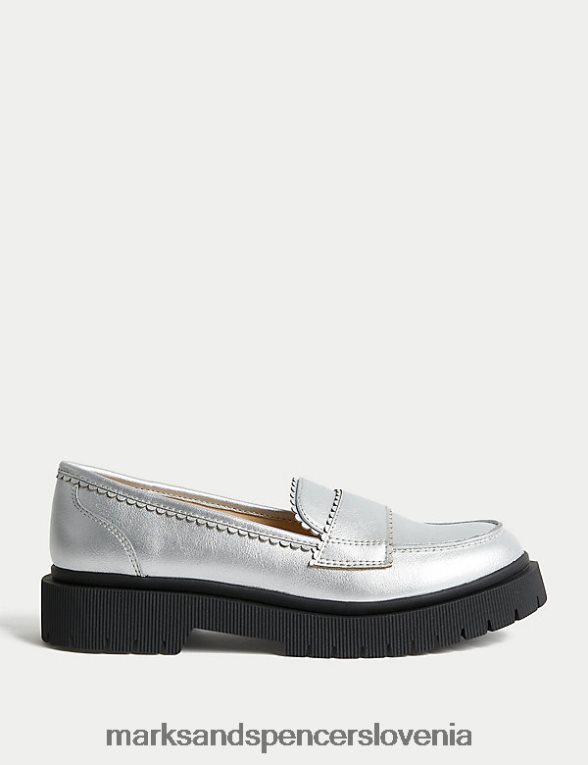 freshfeet loaferji srebro Marks & Spencer obutev otroci 6T8F6X9323