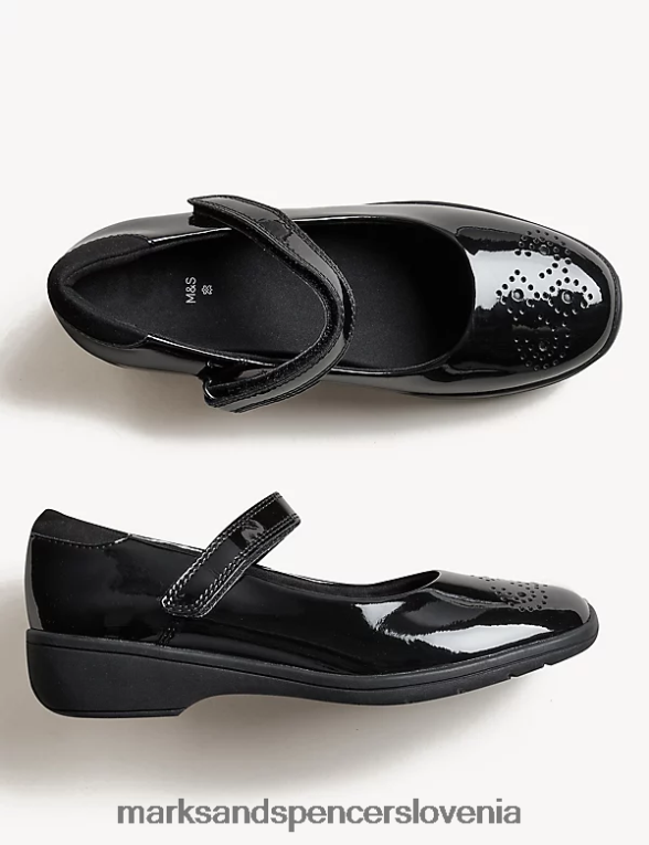 lakasti šolski copati Črna Marks & Spencer obutev otroci 6T8F6X9903