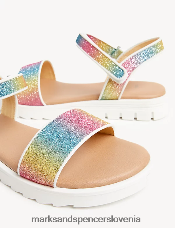 mavrični bleščeči sandali multi Marks & Spencer obutev otroci 6T8F6X9841