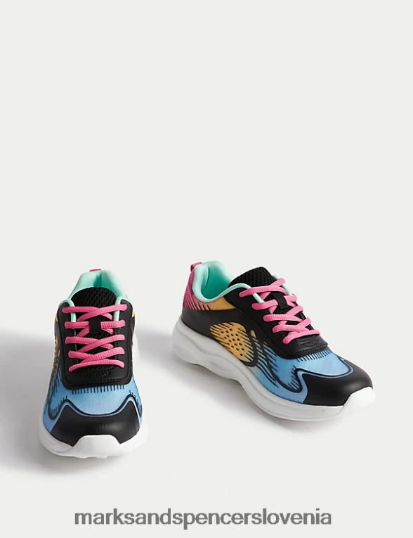 športni trenerji freshfeet črna mešanica Marks & Spencer obutev otroci 6T8F6X9397