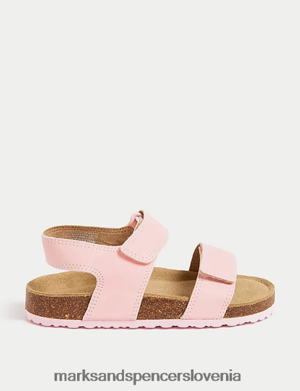 riptape sandali s podnožjem roza Marks & Spencer obutev otroci 6T8F6X8969
