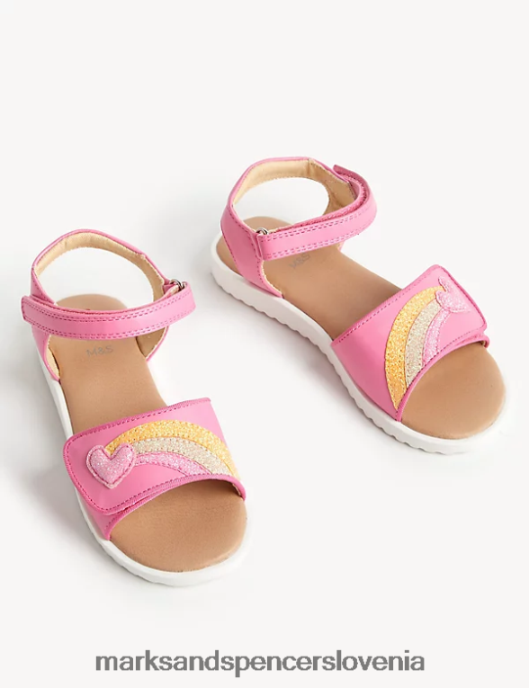 sandali Rainbow Riptape roza Marks & Spencer obutev otroci 6T8F6X9898