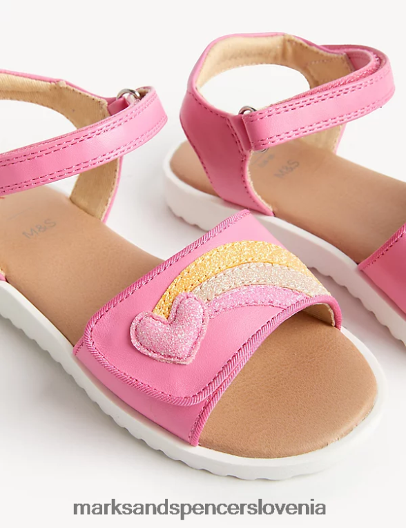 sandali Rainbow Riptape roza Marks & Spencer obutev otroci 6T8F6X9898