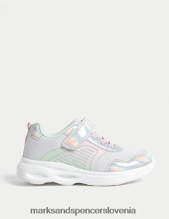 tekači freshfeet riptape srebrna mešanica Marks & Spencer obutev otroci 6T8F6X9363
