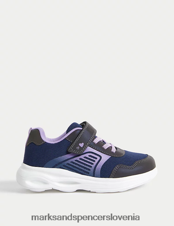 tekači freshfeet sport riptape mornarska mešanica Marks & Spencer obutev otroci 6T8F6X9406