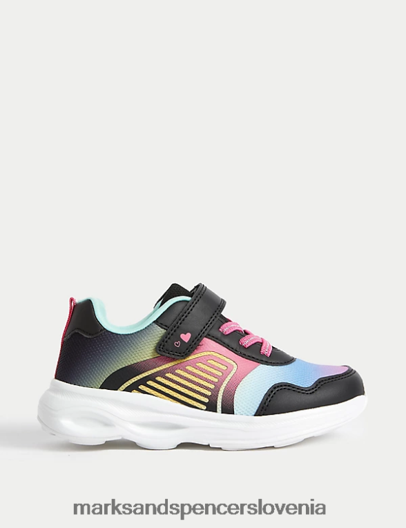 tekači freshfeet sport riptape črna mešanica Marks & Spencer obutev otroci 6T8F6X9349