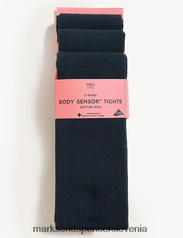 3 kos šolskih hlačnih nogavic body senzor mornarica Marks & Spencer oblačila otroci 6T8F6X9129