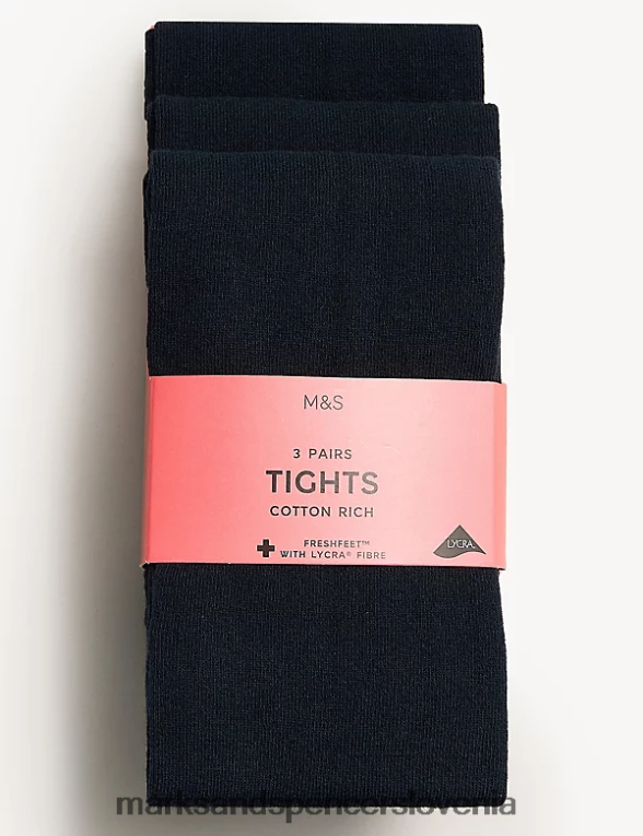 3pk šolskih hlačnih nogavic mornarica Marks & Spencer oblačila otroci 6T8F6X9043
