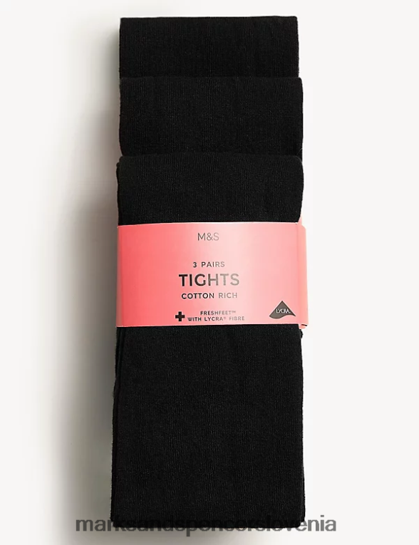 3pk šolskih hlačnih nogavic Črna Marks & Spencer oblačila otroci 6T8F6X9164