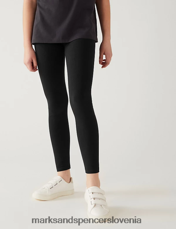 5pk bogate bombažne gamaše z raztegljivimi rokavi Črna Marks & Spencer oblačila otroci 6T8F6X9225