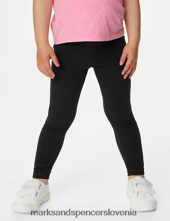 bombažne enobarvne pajkice Črna Marks & Spencer oblačila otroci 6T8F6X9907