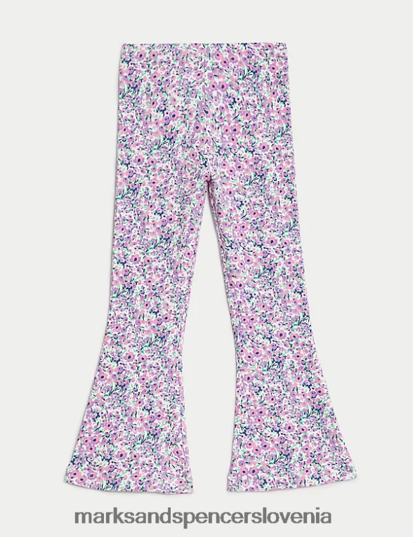 bombažne rebraste pajkice s cvetličnim motivom multi Marks & Spencer oblačila otroci 6T8F6X9176