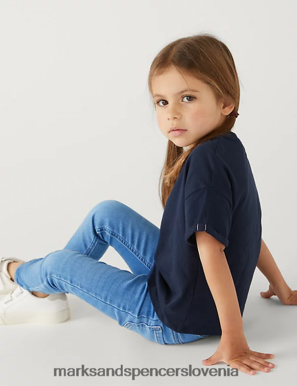 denim jeggings med modri denim Marks & Spencer oblačila otroci 6T8F6X9541