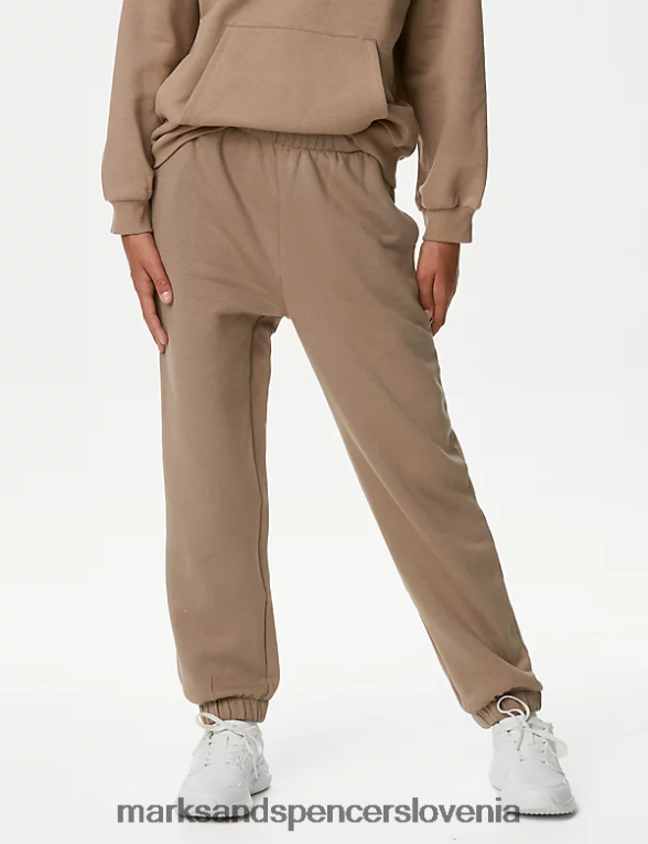 enobarvne joggerje iz bogatega bombaža mink Marks & Spencer oblačila otroci 6T8F6X9591