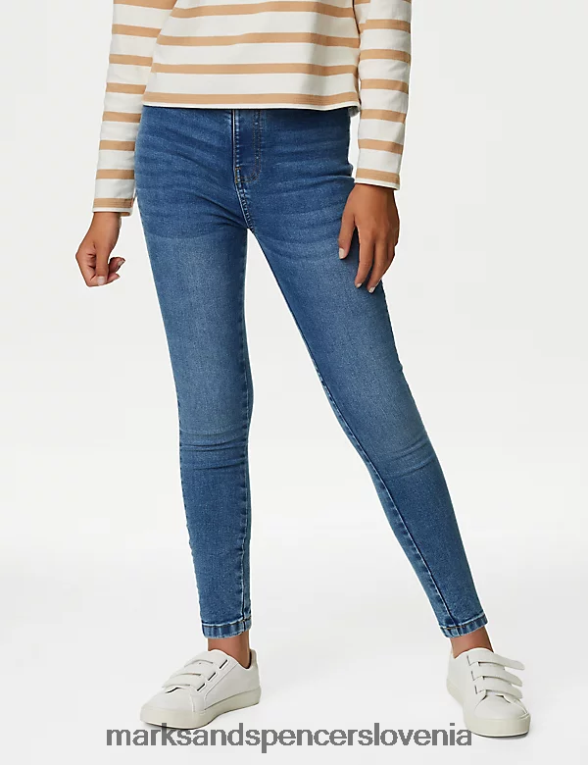 skinny denim jeggings svetlo denim Marks & Spencer oblačila otroci 6T8F6X9017